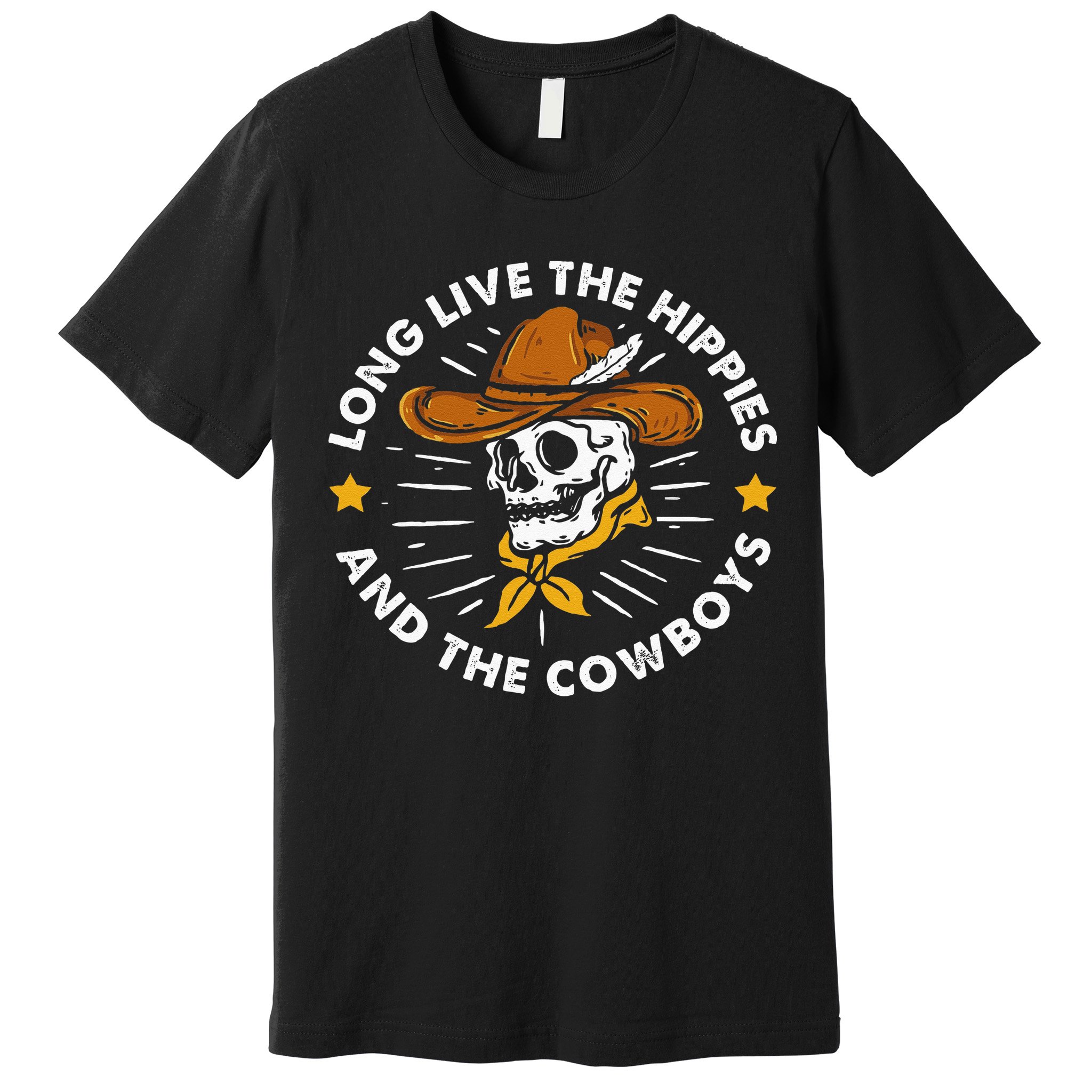 Long Live The Hippies And The Cowboys Premium T-Shirt