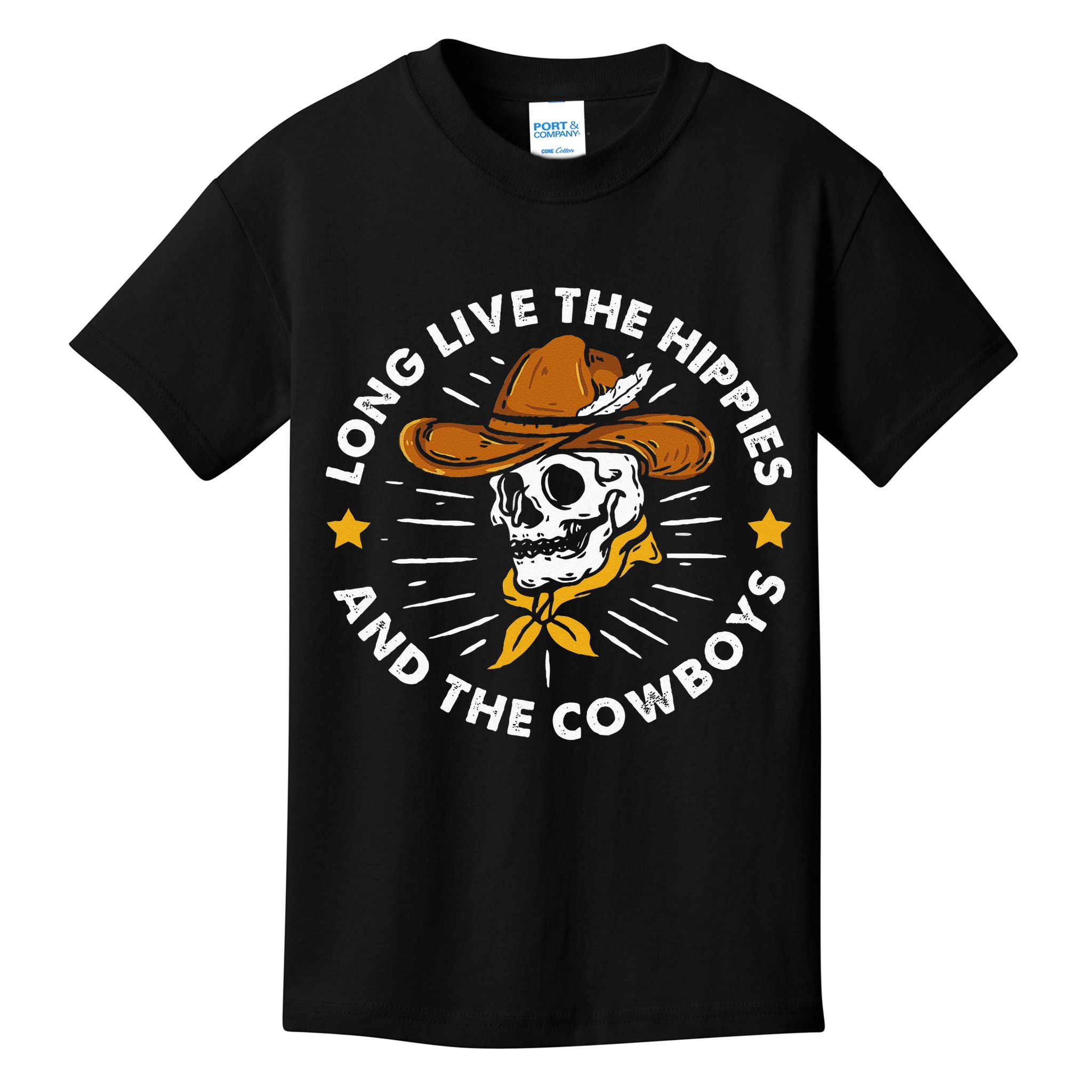 Long Live The Hippies And The Cowboys Kids T-Shirt