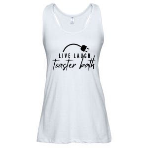 Live Laugh Toaster Bath Ladies Essential Flowy Tank