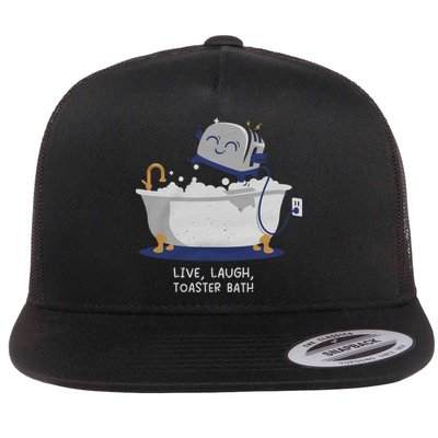 Live Laugh Toaster Bath River Sea Lake Lover Flatbill Hat