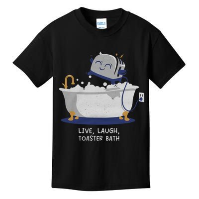 Live Laugh Toaster Bath River Sea Lake Lover Kids T-Shirt