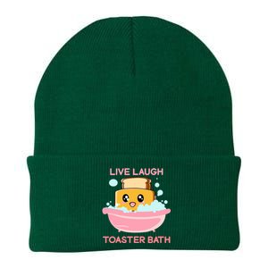 Live Laugh Toaster Bath Funny Saying Knit Cap Winter Beanie