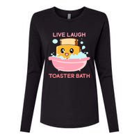 Live Laugh Toaster Bath Funny Saying Womens Cotton Relaxed Long Sleeve T-Shirt