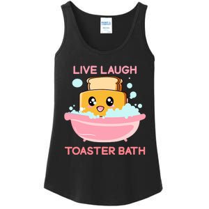 Live Laugh Toaster Bath Funny Saying Ladies Essential Tank