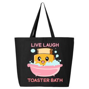 Live Laugh Toaster Bath Funny Saying 25L Jumbo Tote