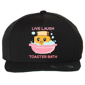 Live Laugh Toaster Bath Funny Saying Wool Snapback Cap