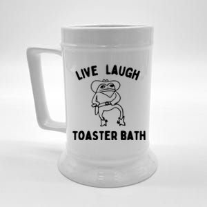 Live Laugh Toaster Bath Beer Stein