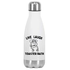 Live Laugh Toaster Bath Stainless Steel Insulated Water Bottle