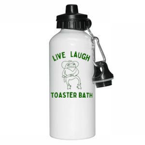 Live Laugh Toaster Bath Aluminum Water Bottle