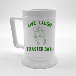 Live Laugh Toaster Bath Beer Stein