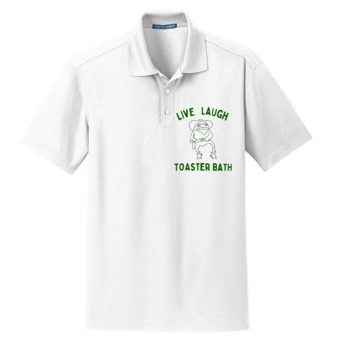 Live Laugh Toaster Bath Dry Zone Grid Polo