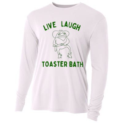 Live Laugh Toaster Bath Cooling Performance Long Sleeve Crew