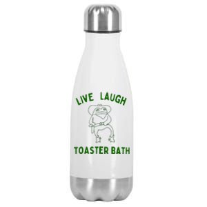 Live Laugh Toaster Bath Stainless Steel Insulated Water Bottle