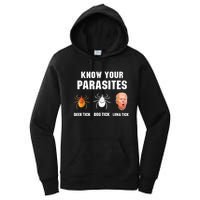 Lunatic Luna Tick Know Your Parasites Anti Joe Biden 2024 Women's Pullover Hoodie