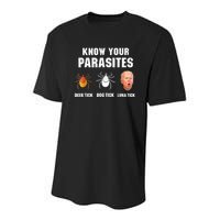 Lunatic Luna Tick Know Your Parasites Anti Joe Biden 2024 Youth Performance Sprint T-Shirt