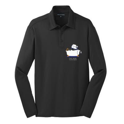 Live Laugh Toaster Bath Silk Touch Performance Long Sleeve Polo