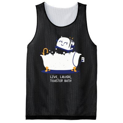 Live Laugh Toaster Bath Mesh Reversible Basketball Jersey Tank