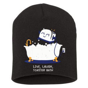 Live Laugh Toaster Bath Short Acrylic Beanie