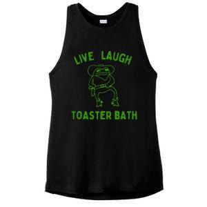 Live Laugh Toaster Bath Ladies PosiCharge Tri-Blend Wicking Tank