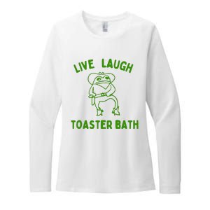 Live Laugh Toaster Bath Womens CVC Long Sleeve Shirt