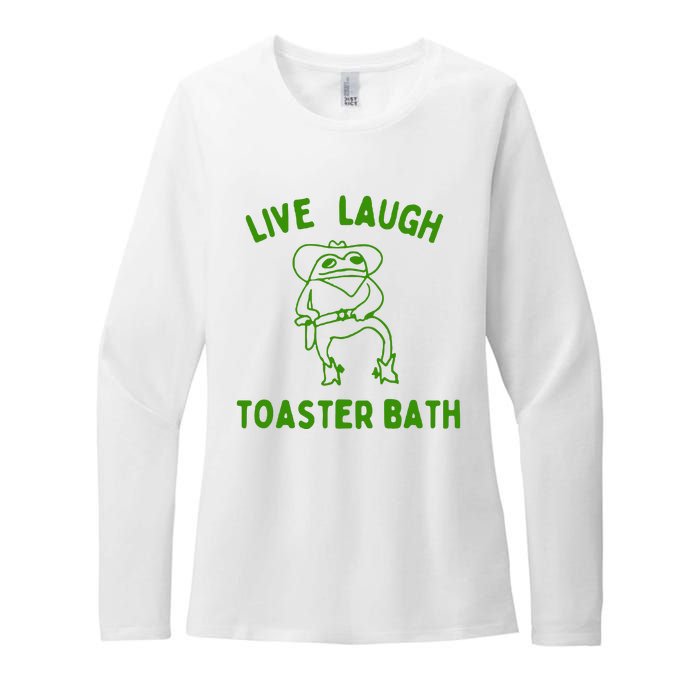 Live Laugh Toaster Bath Womens CVC Long Sleeve Shirt