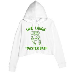 Live Laugh Toaster Bath Crop Fleece Hoodie