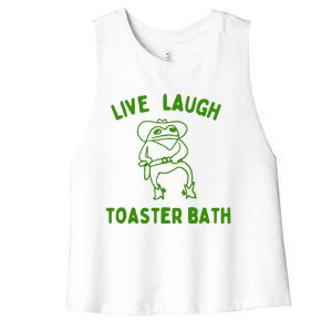 Live Laugh Toaster Bath Women's Racerback Cropped Tank