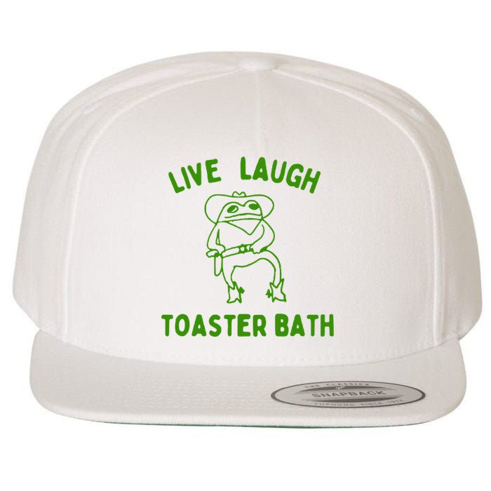 Live Laugh Toaster Bath Wool Snapback Cap