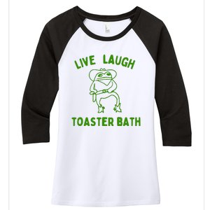 Live Laugh Toaster Bath Women's Tri-Blend 3/4-Sleeve Raglan Shirt