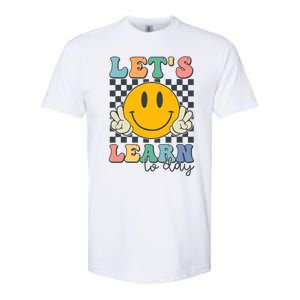 LetS Learn Today Smile Face Back To School For Teacher Softstyle CVC T-Shirt