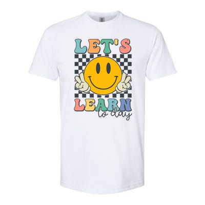 LetS Learn Today Smile Face Back To School For Teacher Softstyle CVC T-Shirt