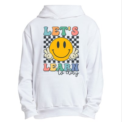 LetS Learn Today Smile Face Back To School For Teacher Urban Pullover Hoodie