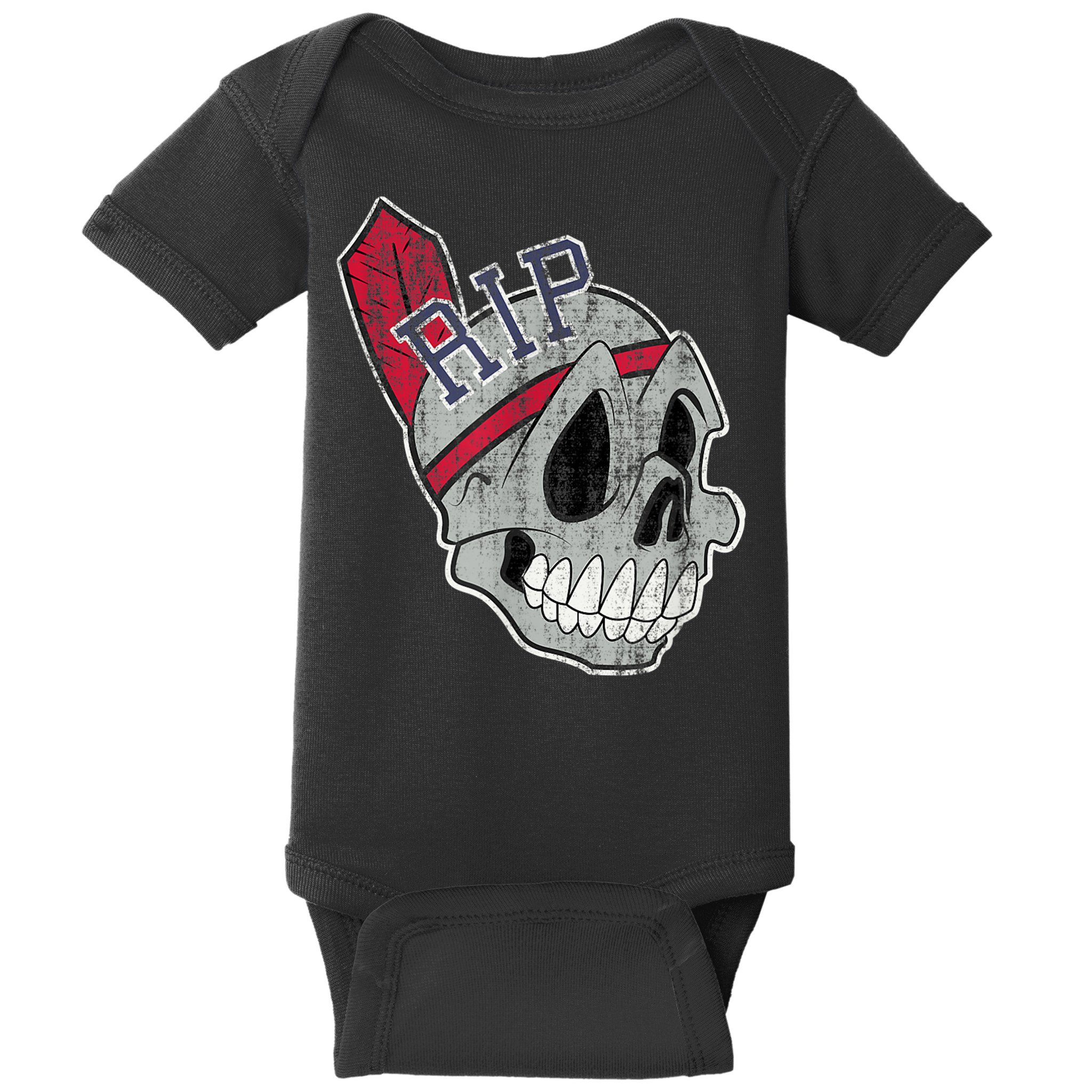 Long Live The Chief Distressed Cleveland Baseball Baby Bodysuit