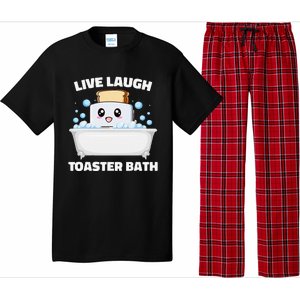 Live Laugh Toaster Bath Funny Saying Pajama Set