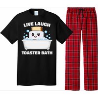 Live Laugh Toaster Bath Funny Saying Pajama Set