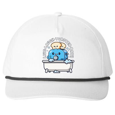 Live Laugh Toaster Bath Funny Saying Funny Life Snapback Five-Panel Rope Hat