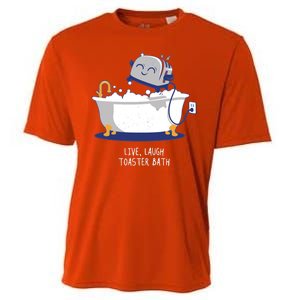 Live Laugh Toaster Bath Funny Cooling Performance Crew T-Shirt