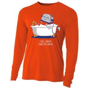 Live Laugh Toaster Bath Funny Cooling Performance Long Sleeve Crew