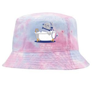 Live Laugh Toaster Bath Funny Tie-Dyed Bucket Hat