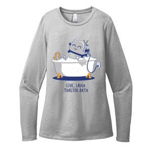 Live Laugh Toaster Bath Funny Womens CVC Long Sleeve Shirt