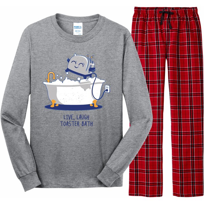 Live Laugh Toaster Bath Funny Long Sleeve Pajama Set