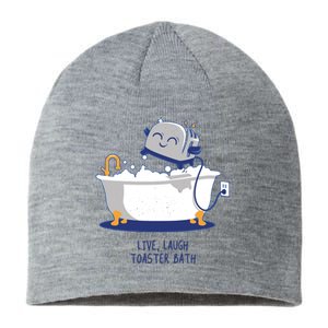 Live Laugh Toaster Bath Funny Sustainable Beanie