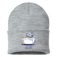 Live Laugh Toaster Bath Funny Sustainable Knit Beanie