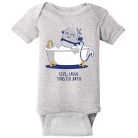 Live Laugh Toaster Bath Funny Baby Bodysuit