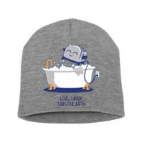 Live Laugh Toaster Bath Funny Short Acrylic Beanie