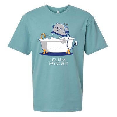 Live Laugh Toaster Bath Funny Sueded Cloud Jersey T-Shirt