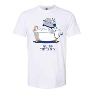 Live Laugh Toaster Bath Funny Softstyle CVC T-Shirt