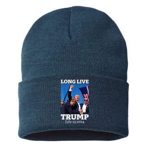 Long Live Trump July 13 2024 Sustainable Knit Beanie