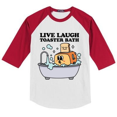 Live Laugh Toaster Bath Kids Colorblock Raglan Jersey