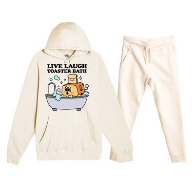 Live Laugh Toaster Bath Premium Hooded Sweatsuit Set